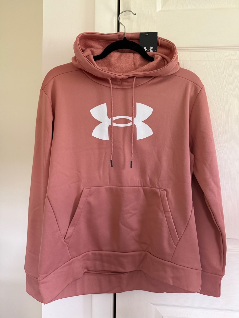 NWT Under Armour Armour Fleece Big Logo Hoodie Pink Women’s Small